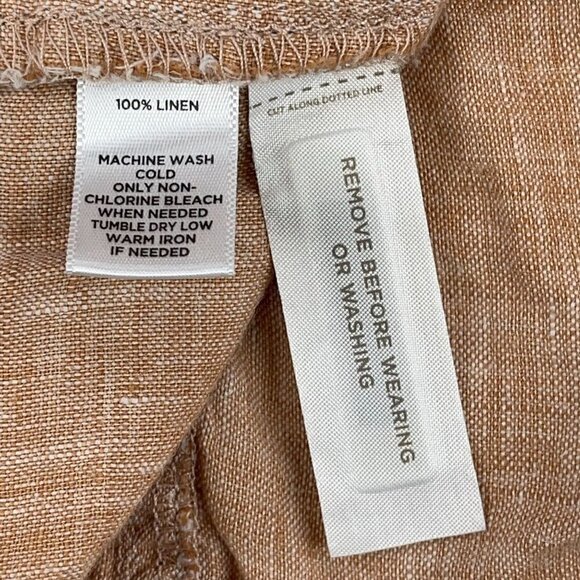 Lou & Grey LARGE Apricot Linen Lightweight Asymmetrical Zip Motorcycle Jacket - Picture 6 of 6
